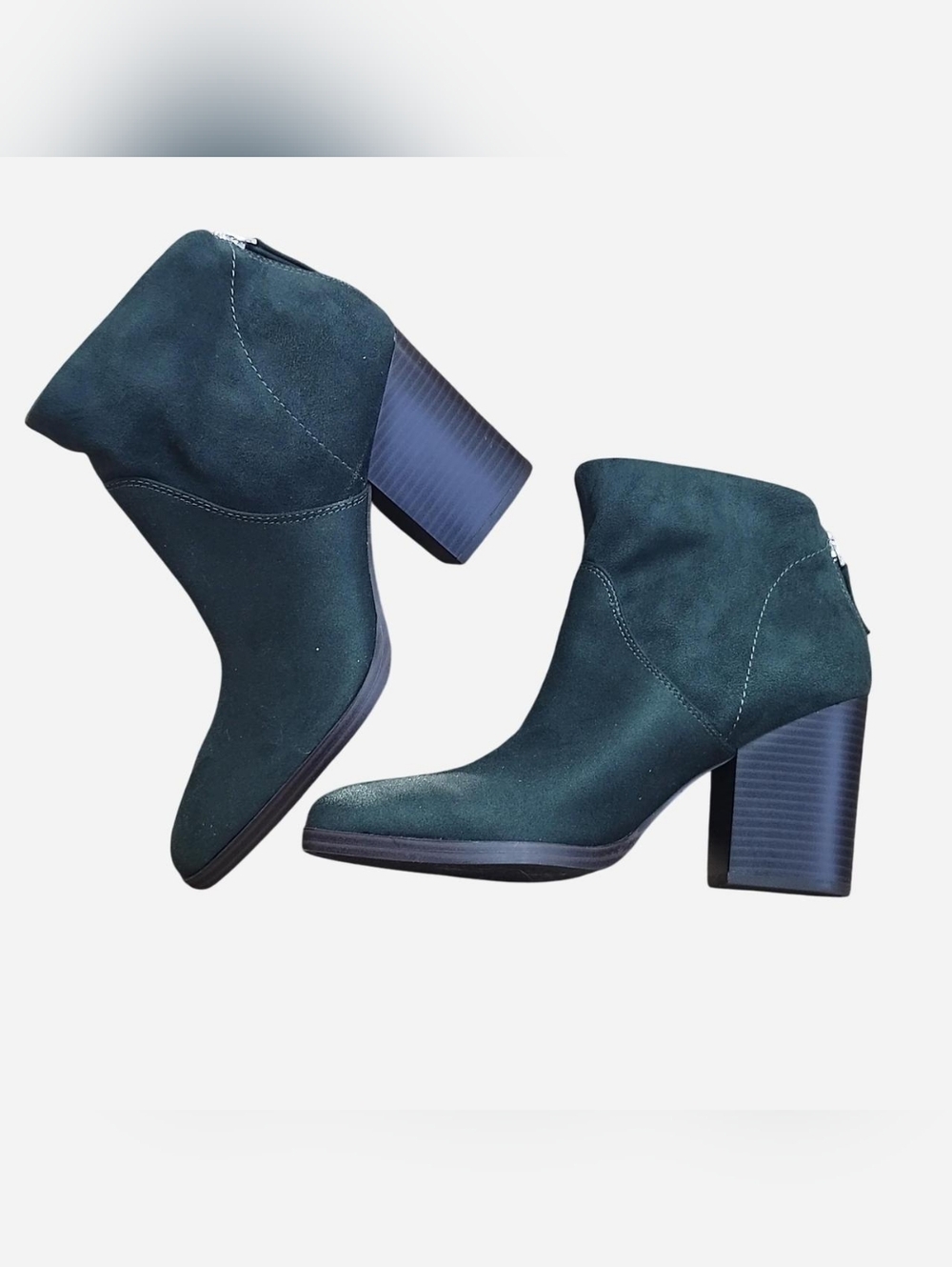 Green Indigo Rd Ankle Boots 8.5 Faux Suede High Heel